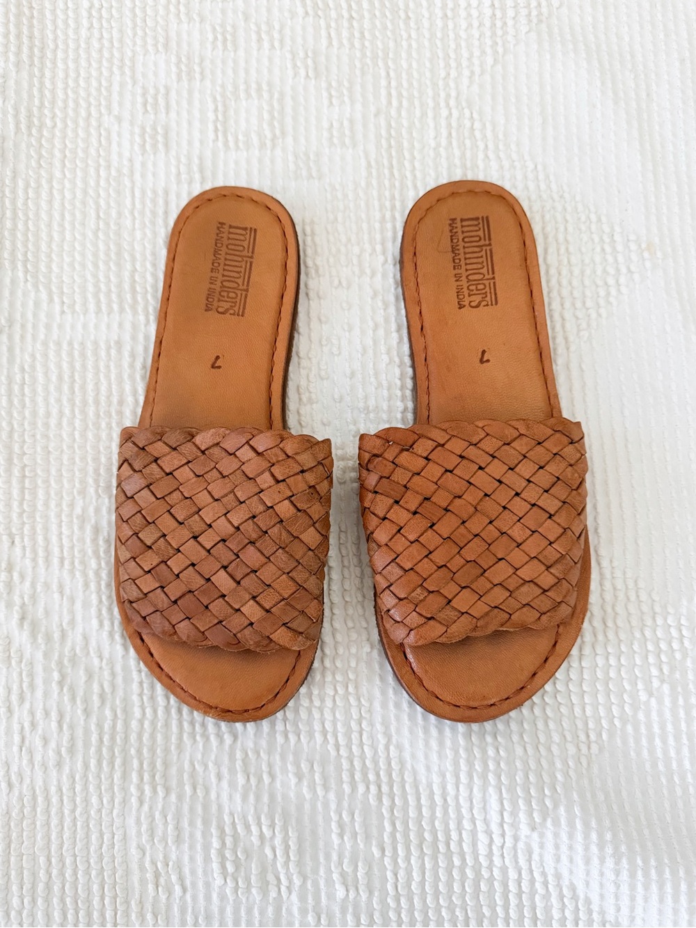 Mohinders Woven Sandal Slides Wide strap